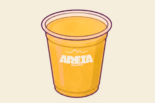 Smoothie Tropical de color amarillo